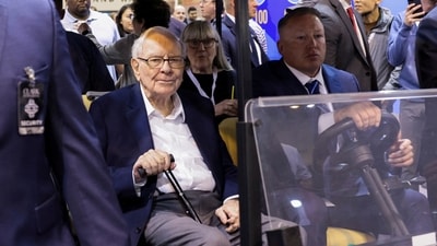Berkshire Hathaway Chairman Warren Buffett attends the Berkshire Hathaway Inc annual shareholders' meeting in Omaha, Nebraska, US. (Reuters)