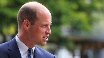 Britain's Prince William, Prince of Wales reacts as he visits,
Cardiff Metropolitan University where The Earthshot Prize and the Future Generations Commissioner for Wales are jointly hosting an event to celebrate the Welsh seaweed
industry, in Cardiff, on June 11, 2024. (Photo by Geoff Caddick / POOL / AFP) (AFP) Britain's Prince William, Prince of Wales reacts as he visits,
Cardiff Metropolitan University where The Earthshot Prize and the Future Generations Commissioner for Wales are jointly hosting an event to celebrate the Welsh seaweed
industry, in Cardiff, on June 11, 2024. (Photo by Geoff Caddick / POOL / AFP) (AFP)
