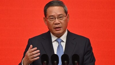 China's Premier Li Qiang delivers his speech (AFP file) China's Premier Li Qiang delivers his speech (AFP file)