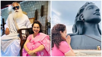 Kangana Ranaut visited Sadhguru's Coimbatore ashram, and shared pictures from her trip on Instagram. Kangana Ranaut visited Sadhguru's Coimbatore ashram, and shared pictures from her trip on Instagram.