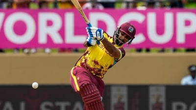 West Indies' Nicholas Pooran plays a shot against Papua New Guinea during an ICC Men's T20 World Cup cricket match at Guyana (PTI) West Indies' Nicholas Pooran plays a shot against Papua New Guinea during an ICC Men's T20 World Cup cricket match at Guyana (PTI)