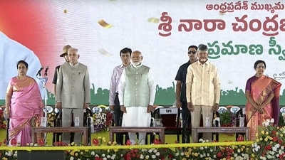 TDP, Janasena Party, and Bharatiya Janata Party, as part of the NDA, achieved a huge win in the Andhra Pradesh Assembly elections, securing 164 out of 175 seats. TDP won 135 seats, Janasena Party won 21, and BJP won 8. (PTI) TDP, Janasena Party, and Bharatiya Janata Party, as part of the NDA, achieved a huge win in the Andhra Pradesh Assembly elections, securing 164 out of 175 seats. TDP won 135 seats, Janasena Party won 21, and BJP won 8. (PTI)