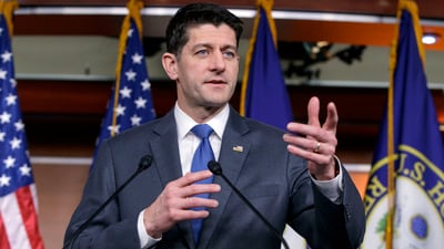 Speaking to Fox News host Neil Cavuto, Paul Ryan mentioned that "wired stuff" from the former president is something he can expect in his life. (AP)
