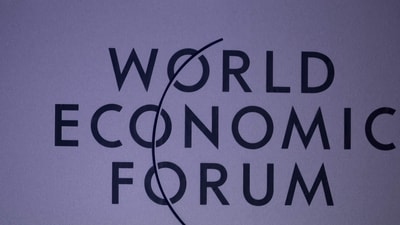 The logo of the World Economic Forum (WEF) at the opening of their annual meeting in Davos. (AFP) The logo of the World Economic Forum (WEF) at the opening of their annual meeting in Davos. (AFP)