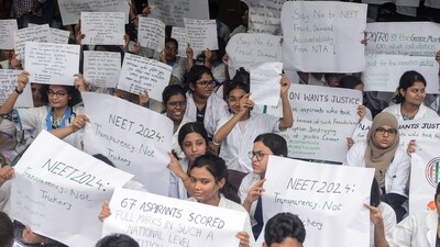 NEET-UG 2024 examination have evoked protests from students all over the country. (ANI) NEET-UG 2024 examination have evoked protests from students all over the country. (ANI)