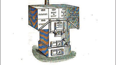 Warren’s Cooking Apparatus, made and exhibited by Messrs Adams and Sons, London, 1867. (SOURCED) Warren’s Cooking Apparatus, made and exhibited by Messrs Adams and Sons, London, 1867. (SOURCED)