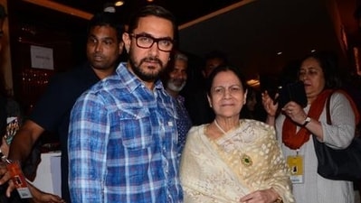 Actor Aamir Khan with his mother Zeenat Hussain during a book launch event in Mumbai. (File Photo) Actor Aamir Khan with his mother Zeenat Hussain during a book launch event in Mumbai. (File Photo)