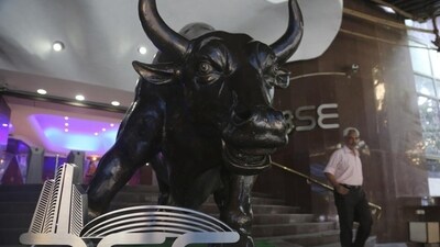 The 30-share BSE Sensex hit a day high of 76,968 while NSE Nifty index hit an all-time peak of 23,420. (AP) The 30-share BSE Sensex hit a day high of 76,968 while NSE Nifty index hit an all-time peak of 23,420. (AP)