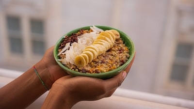 Millet Porridge: Cook millet grains (such as foxtail millet or pearl millet) with water. Add sweeteners like honey. Sprinkle with nuts and seeds for added protein. (Unsplash) Millet Porridge: Cook millet grains (such as foxtail millet or pearl millet) with water. Add sweeteners like honey. Sprinkle with nuts and seeds for added protein. (Unsplash)