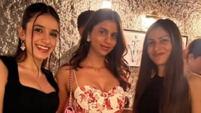 Suhana Khan wears a cute summer-ready floral bodycon maxi dress for an event. (Instagram) Suhana Khan wears a cute summer-ready floral bodycon maxi dress for an event. (Instagram)