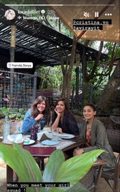 Dalljiet Kaur met her friends in Kenya. Dalljiet Kaur met her friends in Kenya.