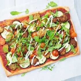 Falafel Pizza (instagram) Falafel Pizza (instagram)