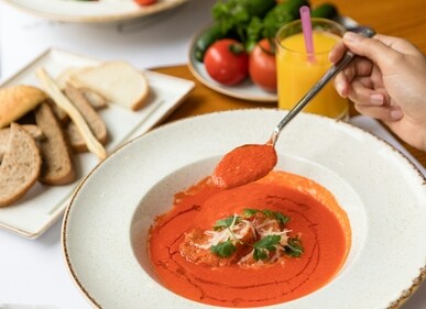 Tomato soup evokes a cosy feeling during the monsoon (unsplash) Tomato soup evokes a cosy feeling during the monsoon (unsplash)