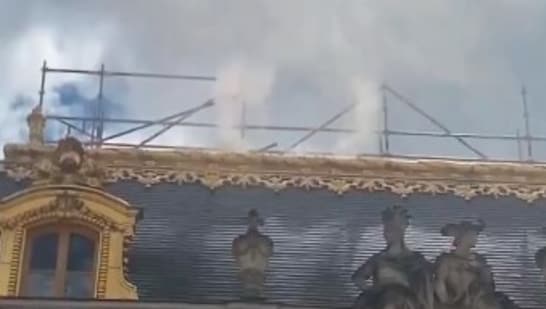 Paris: Tourists evacuated from Palace of Versailles amid smoke from renovation work (Screengrab from Twitter/bloombergblower)