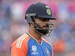 Virat Kohli heads back after a golden duck Virat Kohli heads back after a golden duck