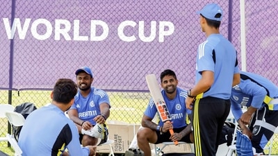 Suryakumar Yadav, Sanju Samson and teammates during a practice session ahead of India's ICC T20 World Cup match (ANI)