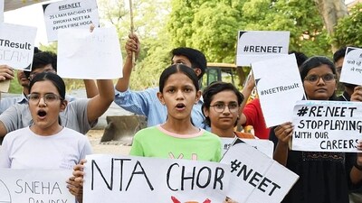 Students protest against the alleged irregularities in NEET UG 2024 results. Representational Image (Nitin Sharma) Students protest against the alleged irregularities in NEET UG 2024 results. Representational Image (Nitin Sharma)