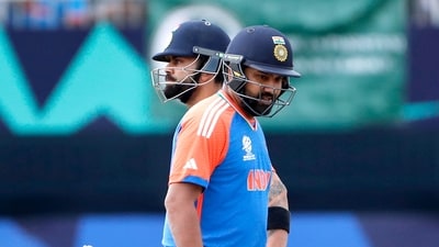 India's openers Rohit Sharma and Virat Kohli during a Group A match. (ICC - X) India's openers Rohit Sharma and Virat Kohli during a Group A match. (ICC - X)