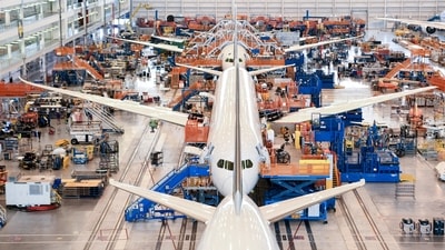 Boeing employees assemble 787s inside their main assembly building on their campus in North Charleston, South Carolina, U.S., May 30, 2023. Gavin McIntyre/Pool via REUTERS/File Photo (REUTERS)