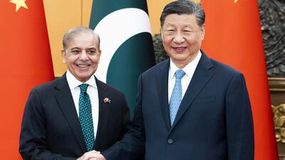 In this photo released by Xinhua News Agency, Chinese President Xi Jinping meets with Pakistani Prime Minister Shehbaz Sharif at the Great Hall of the People in Beijing on June 7 (AP FILE) In this photo released by Xinhua News Agency, Chinese President Xi Jinping meets with Pakistani Prime Minister Shehbaz Sharif at the Great Hall of the People in Beijing on June 7 (AP FILE)
