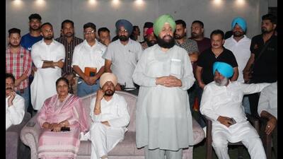 Leader of opposition Partap Singh Bajwa along with Jalandhar MP Charanjit Singh Channi during a Congress party meet in Jalandhar. Leader of opposition Partap Singh Bajwa along with Jalandhar MP Charanjit Singh Channi during a Congress party meet in Jalandhar.