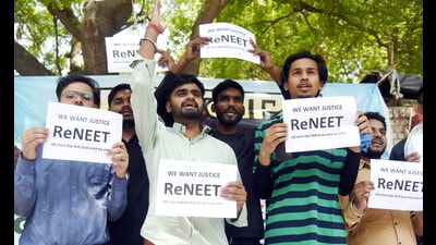 New Delhi, Jun 12 (ANI): NEET aspirants protest against the alleged irregularities in the NEET-UG examination at Jantar Mantar, in New Delhi on Wednesday. (ANI Photo/Ritik Jain) (Ritik Jain) New Delhi, Jun 12 (ANI): NEET aspirants protest against the alleged irregularities in the NEET-UG examination at Jantar Mantar, in New Delhi on Wednesday. (ANI Photo/Ritik Jain) (Ritik Jain)