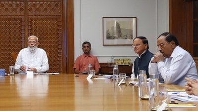 Prime Minister Narendra Modi with Ajit Doval and PK Mishra Prime Minister Narendra Modi with Ajit Doval and PK Mishra