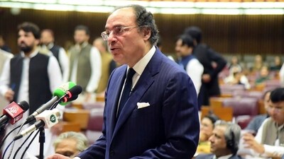 Pakistan's Finance Minister Muhammad Aurangzeb presented the Federal Budget before the National Assembly of Pakistan, in Islamabad, Pakistan. (AP)