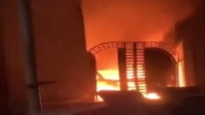 A major fire broke out at a three-storey house in Loni’s Behta Hajipur locality in Ghaziabad on late Wednesday night. A major fire broke out at a three-storey house in Loni’s Behta Hajipur locality in Ghaziabad on late Wednesday night.