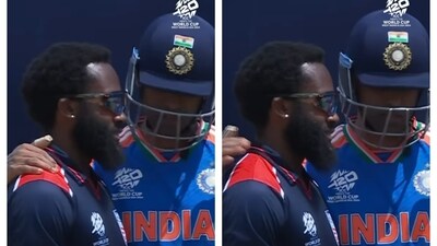 Suryakumar Yadav consoles Aaron Jones Suryakumar Yadav consoles Aaron Jones