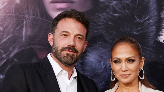 (FILES) US actress and singer Jennifer Lopez and US actor Ben Affleck arrive for the premiere of "The Mother" at the Westwood Regency Village Theater in Los Angeles, California, on May 10, 2023. Jennifer Lopez said on May 31, 2024 that she was cancelling her summer tour to spend more time with her family as rumors circulate over a split with actor-husband Ben Affleck. (Photo by Michael Tran / AFP) (AFP)