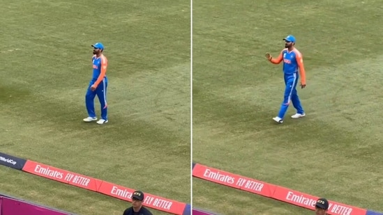 Virat Kohli acknowledged the fans but not for the Anushka Sharma chants (Screengrab)