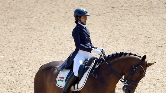 Shruti Vora in action at the FEI Dressage World Cup in Slovenia (Getty)