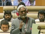 Jharkhand chief minister Champai Soren addresses during a special session of the State assembly (PTI)