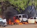 Over 150 vehicles were set ablaze in Chhattisgarh’s Balodabazar city during violence on Monday
