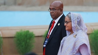 Bangladesh's Prime Minister Sheikh Hasina attends India's Prime Minister Narendra Modi's swearing-in ceremony at the Rashtrapati Bhavan in New Delhi. (REUTERS) Bangladesh's Prime Minister Sheikh Hasina attends India's Prime Minister Narendra Modi's swearing-in ceremony at the Rashtrapati Bhavan in New Delhi. (REUTERS)