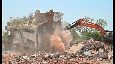 Demolition drive at Akbar Nagar in Lucknow. (File Photo)