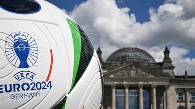 A giant ball of the upcoming UEFA Euro 2024 European Football Championship. (AFP) A giant ball of the upcoming UEFA Euro 2024 European Football Championship. (AFP)
