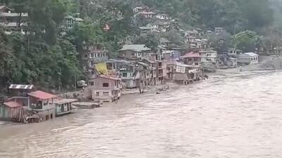 Heavy rains triggered multiple landslides and cut off North Sikkim from the rest of the state. (ANI photo) Heavy rains triggered multiple landslides and cut off North Sikkim from the rest of the state. (ANI photo)