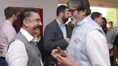 Kamal Haasan and Amitabh Bachchan both star in Nag Ashwin's Kalki 2898 AD. Kamal Haasan and Amitabh Bachchan both star in Nag Ashwin's Kalki 2898 AD.