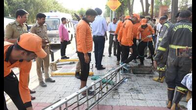 On April 23, an eight-year-old boy died after falling into an open manhole, a few hundred metres from his house near the Abdul Kalam Technical University in Sector 7 of Jankipuram area of Lucknow. (File Photo) On April 23, an eight-year-old boy died after falling into an open manhole, a few hundred metres from his house near the Abdul Kalam Technical University in Sector 7 of Jankipuram area of Lucknow. (File Photo)