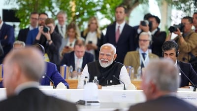 Prime Minister Narendra Modi speaks at the G7 Outreach session in Apulia in Italy. (X/Narendra Modi) Prime Minister Narendra Modi speaks at the G7 Outreach session in Apulia in Italy. (X/Narendra Modi)