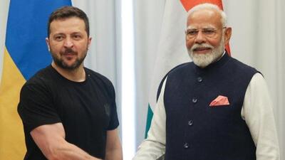 Prime Minister Narendra Modi and Ukraine President Volodymyr Zelenskyy (Twitter/@narendramodi) Prime Minister Narendra Modi and Ukraine President Volodymyr Zelenskyy (Twitter/@narendramodi)