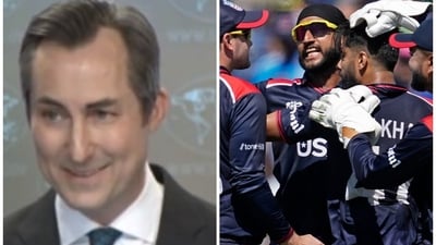 Responding to the query in a press briefing, Miller gave a cheeky response while humbly admitting his limited knowledge on cricket (ANI/Getty) Responding to the query in a press briefing, Miller gave a cheeky response while humbly admitting his limited knowledge on cricket (ANI/Getty)