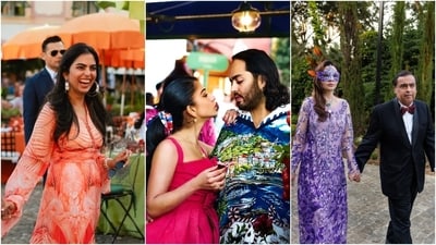 New pictures from Anant Ambani and Radhika Merchant's pre-wedding bash in Italy have surfaced online. The Ambani family hosted a grand bash earlier this month, attended by friends, family, and many Bollywood celebrities, to celebrate Anant and Radhika's wedding, which will take place in the second week of July. See all the inside photos from the grand affair inside. (Joseph Radhik, Signe Vilstrup) New pictures from Anant Ambani and Radhika Merchant's pre-wedding bash in Italy have surfaced online. The Ambani family hosted a grand bash earlier this month, attended by friends, family, and many Bollywood celebrities, to celebrate Anant and Radhika's wedding, which will take place in the second week of July. See all the inside photos from the grand affair inside. (Joseph Radhik, Signe Vilstrup)