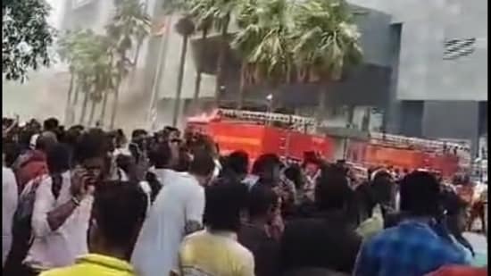 The fire reportedly broke out on the third floor of Acropolis Mall in Kolkata on Friday.
