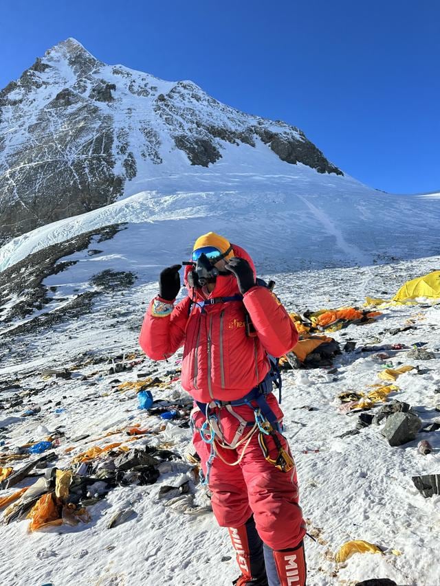 Gupta summited two peaks — Everest and neighbouring Lhotse — twice each, over just 10 days. (Courtesy Satyadeep Gupta)