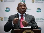 Cyril Ramaphosa: South African President Cyril Ramaphosa is seen. 