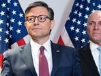 House Majority Leader Steve Scalise (R-LA) and U.S. Speaker of the House Mike Johnson (R-LA) attend a press conference at the Republican National Committee after a meeting with former President Donald Trump and the House Republican Conference, in Washington, U.S., June 13, 2024. Tom Williams/Pool via REUTERS