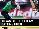 ADVANTAGE FOR TEAM BATTING FIRST